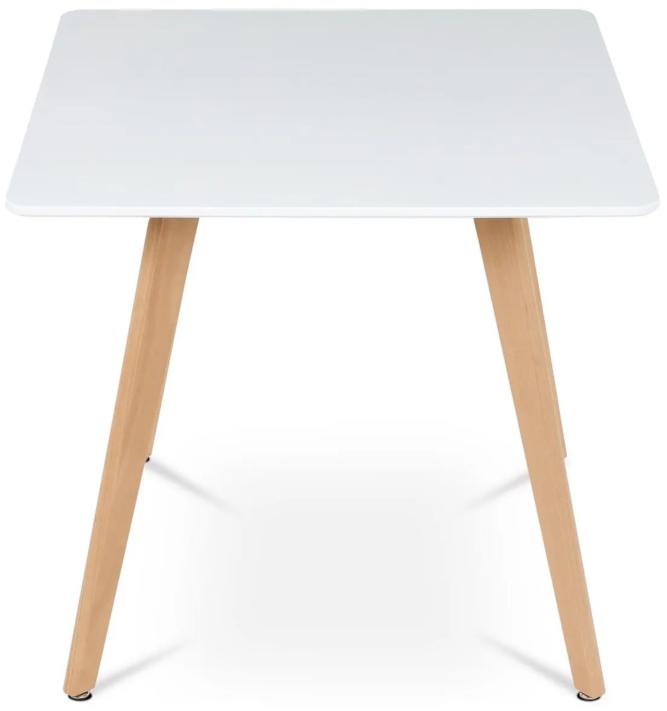 Szögletes étkezőasztal 80 x 80 cm, fehér