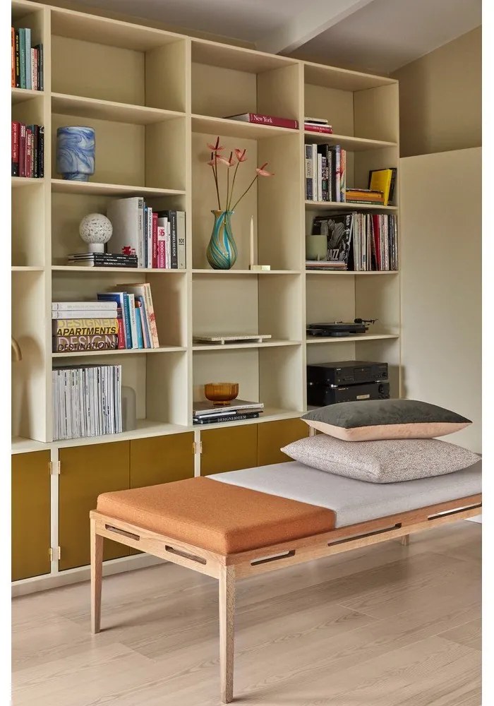 Narancssárga-krémszínű pad Amber – Hübsch