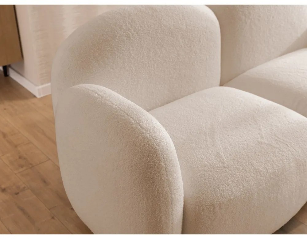 Világosbarna buklé sarokkanapé (jobb oldali-heverő résszel) Orbit – Ropez