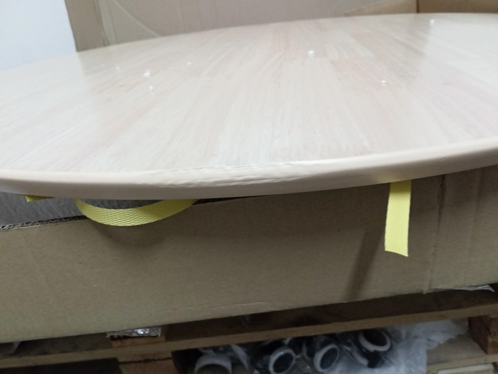 AKCIÓ NELSON étkezőasztal mézes tölgy dekor asztallappal 90X90 másodosztály