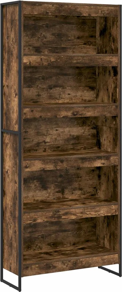 vidaXL Könyvespolc 2 pcs Füstös tölgy 80 x 30 x 155 cm Faanyag