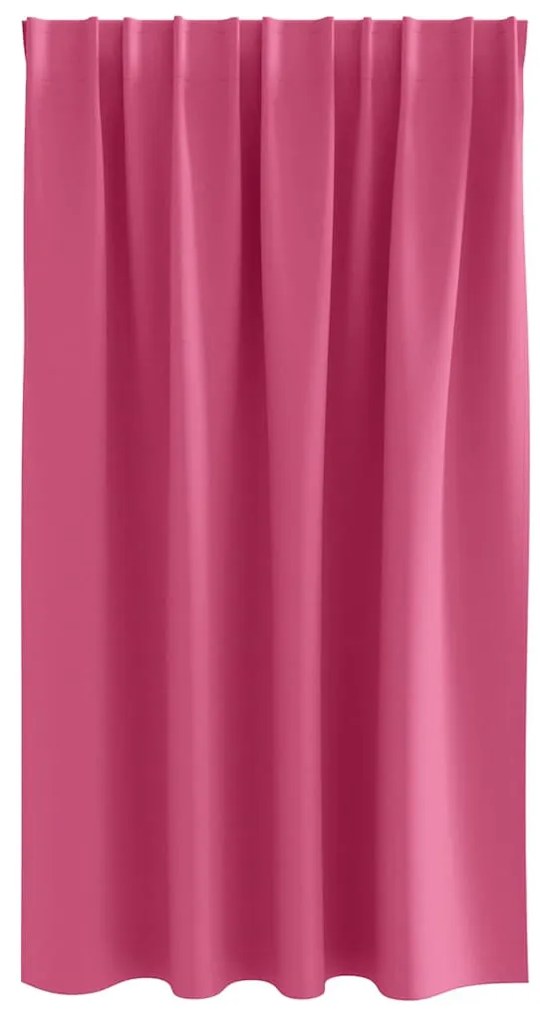Függönyök 2 pcs Fényes rózsaszín 140x140cm Poliészter