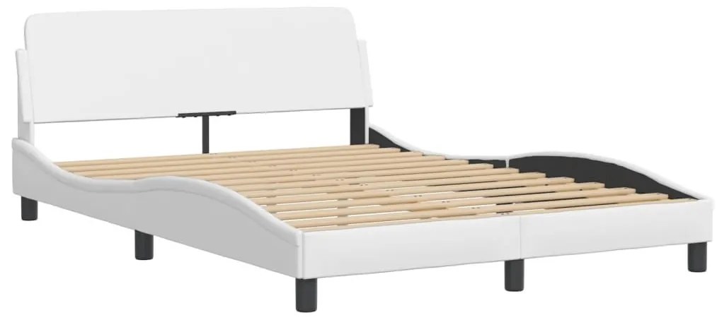 fehér ágykeret Viana LED-ekkel matrac nélkül 140 x 190 cm