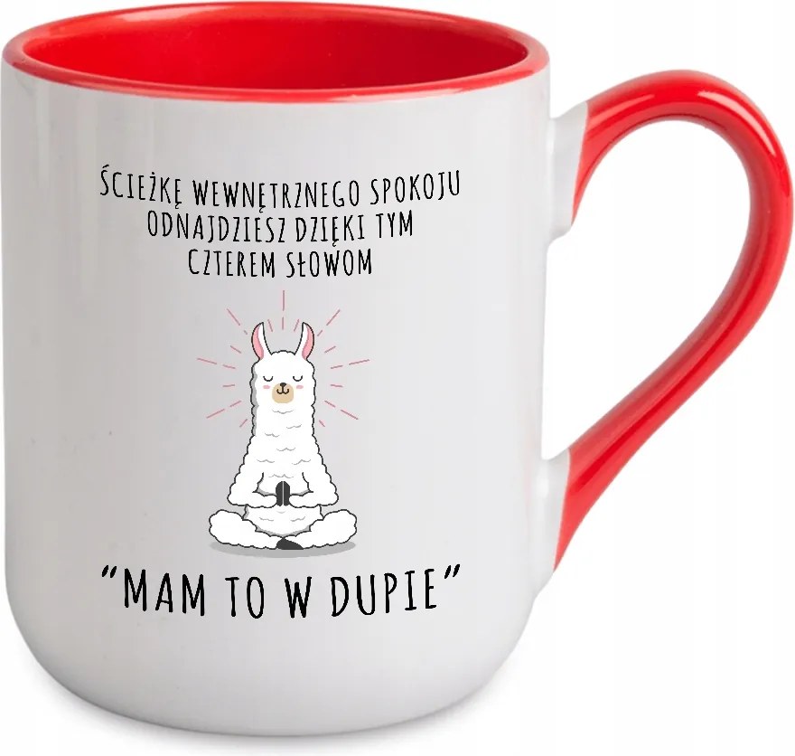 Caffe Bögre 300ml Belső Piros Ajándék Karácsonyra Belső Nyugalom