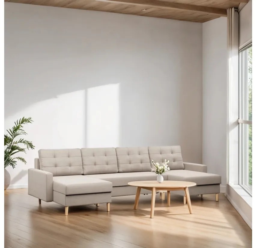 FLANK U ágyazható sarok ülőgarnitúra, 294x92x140, Kronos 09