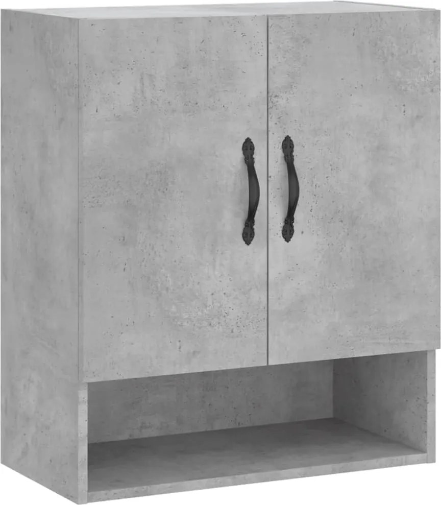 vidaXL betonszürke szerelt fa faliszekrény 60 x 31 x 70 cm