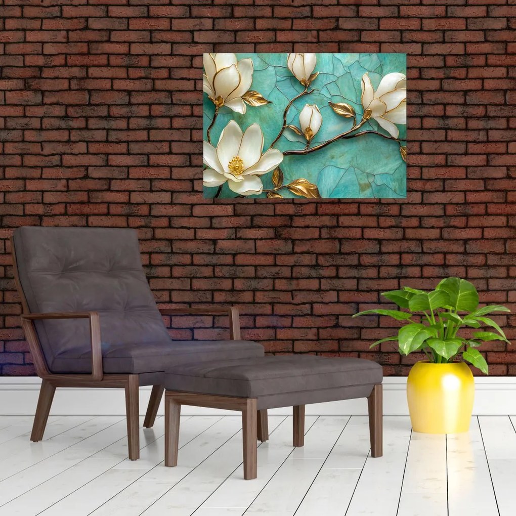 Kép - 3D magnóliák (70x50 cm)