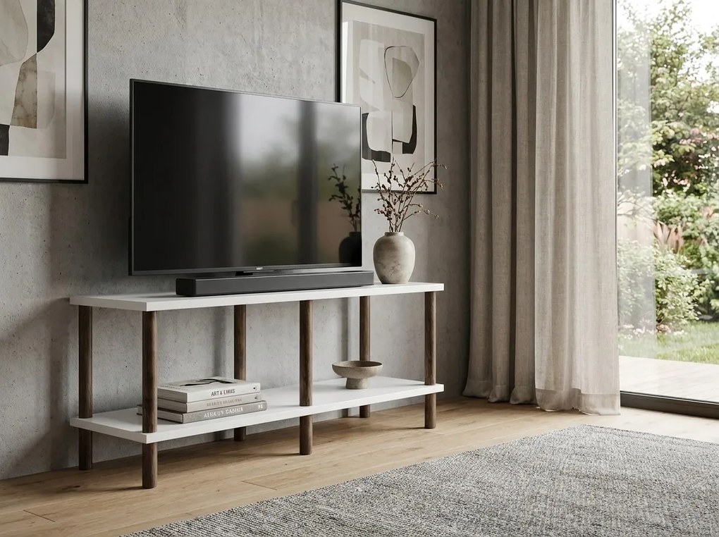 TV szekrény SOLE 120 cm, fehér