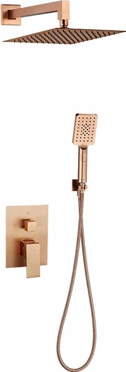 Valvex Ars Falsík Alatti Zuhanyszett, Szálcsiszolt Réz