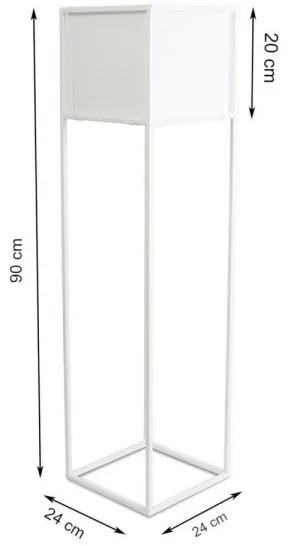 Virágállvány 90x24 cm fehér