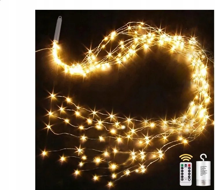 Fényfüzér yowin 100 cm elemes fehér