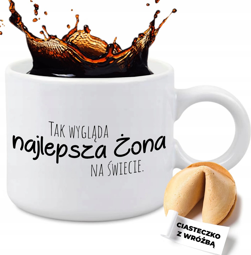 Bögre Fehér 300ml Sütemény Vicces Ajándék Pároknak Legjobb Feleség