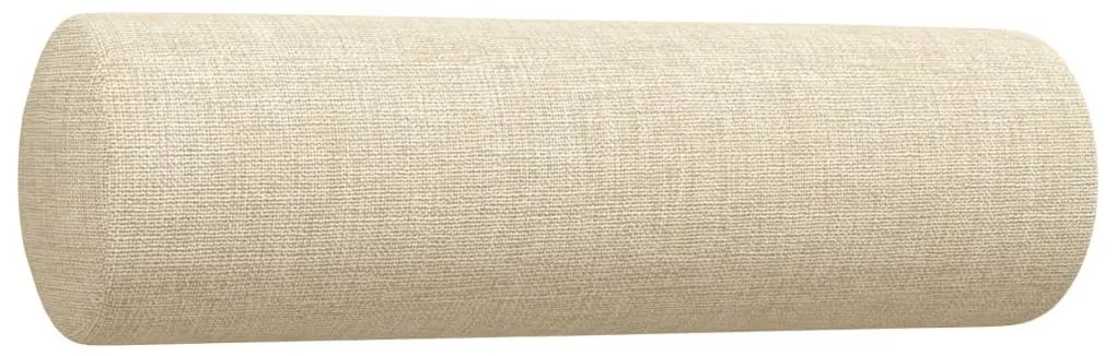 4 részes krémszínű szövet ülőgarnitúra lábtartóval/párnával