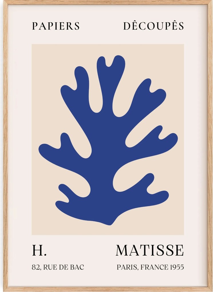 Poszter 30x40 Henri Matisse Papiers Découpés Kék Berggruen Forma 1953