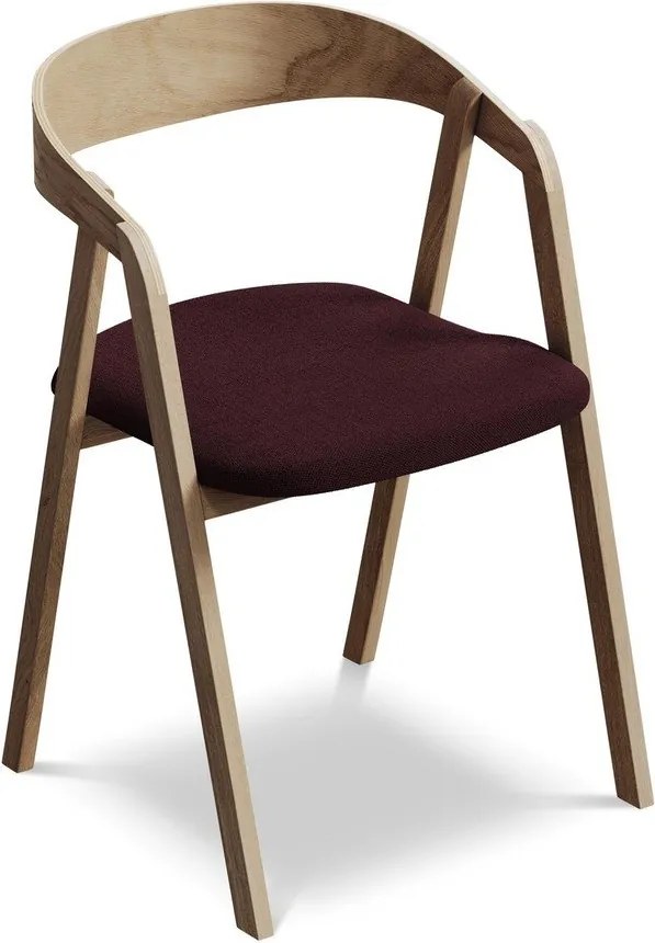 Borvörös tömörfa étkezőfotel Erika – Makamii