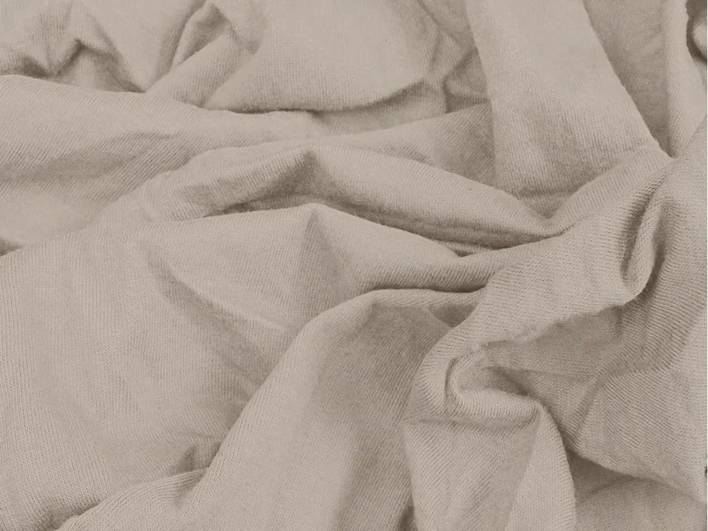 Jersey lepedő cappuccino 90 x 200 cm
