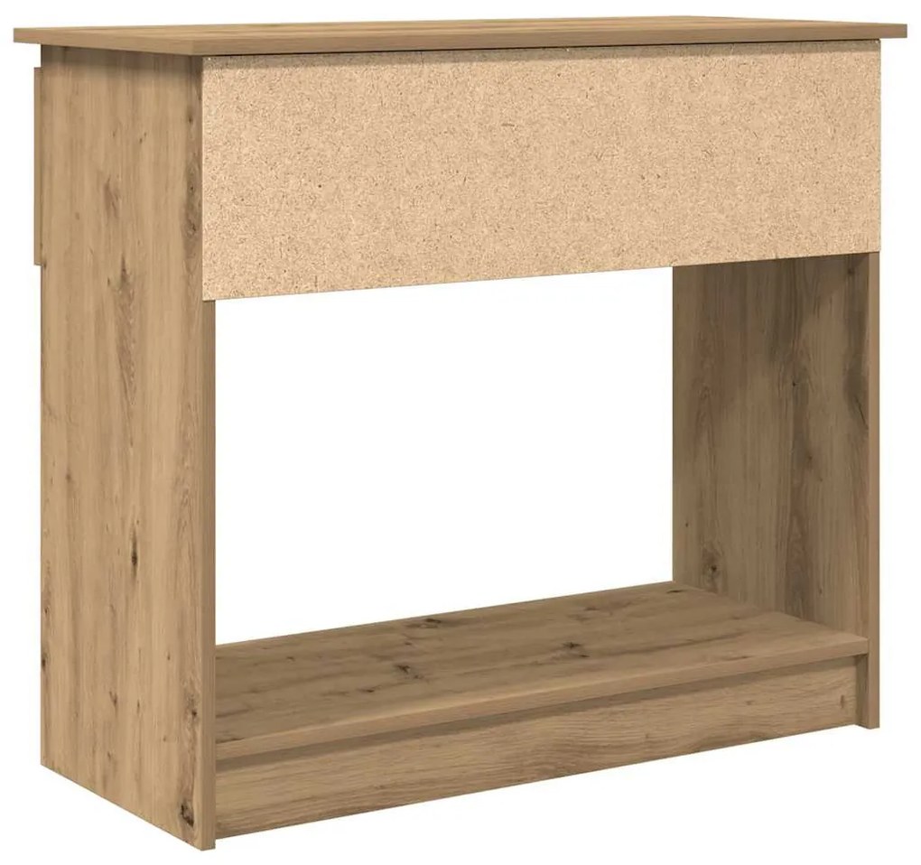 kézműves tölgy konzolasztal fiókokkal 85,5x38,5x74,5 cm