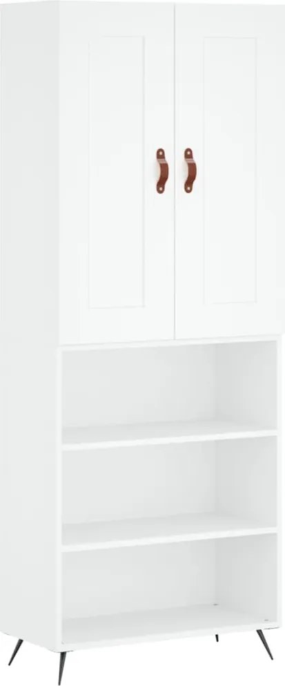 vidaXL fehér szerelt fa magasszekrény 69,5 x 34 x 180 cm