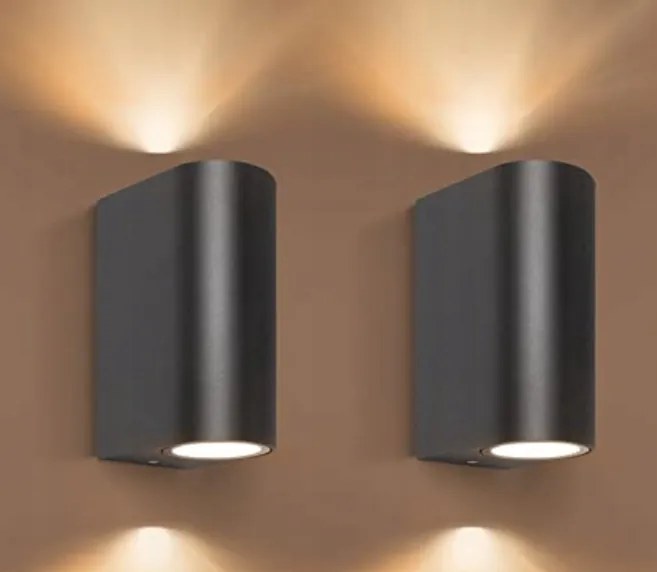 Aranzyec 2 db külső fali lámpa hálózati áramellátással, Fényforrás Nélkül!