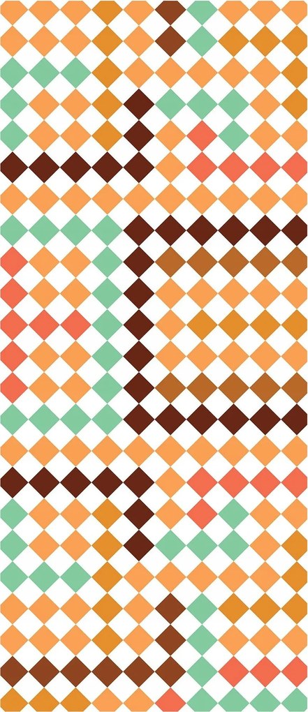 Fotótapéta Geometrikus Rombusz Absztrakt Színes Minták 91x211 +ragasztó