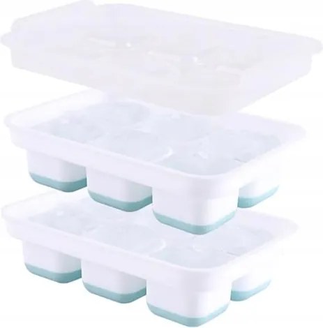 Jégkocka Készítő Forma 2 Tálcás Tetővel 20x13,5cm