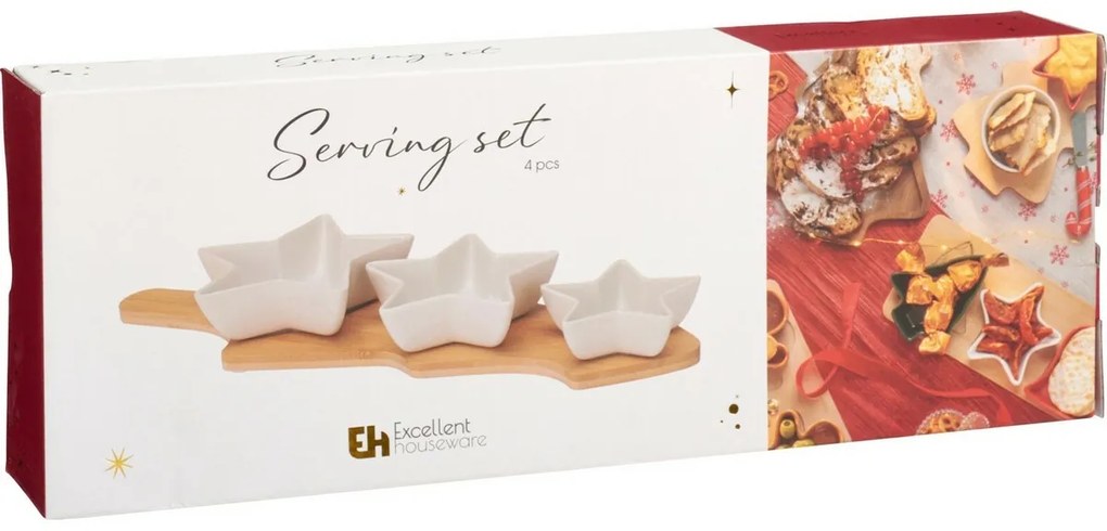 3 darabos tálalóedény-készlet tálcával Hvězda