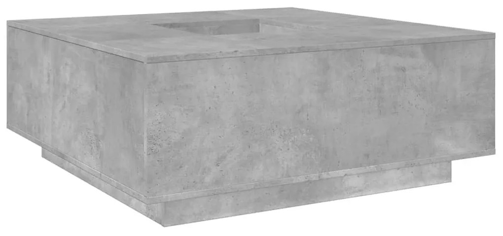 betonszürke szerelt fa dohányzóasztal 100x100x40 cm