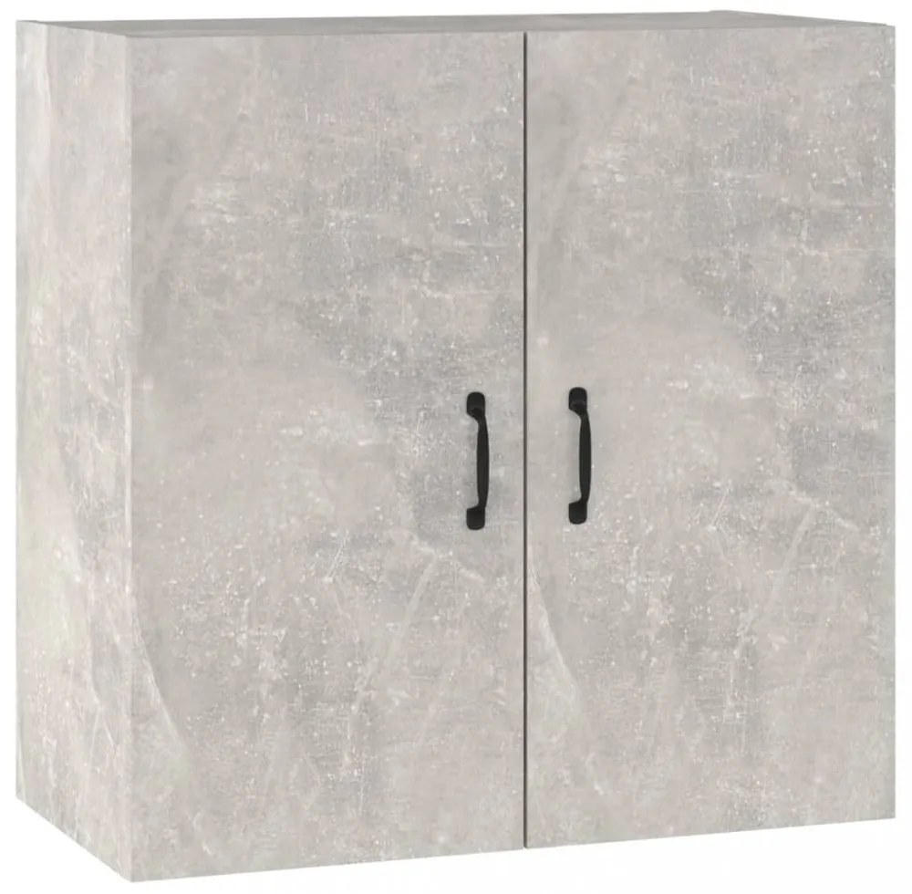 betonszürke szerelt fa faliszekrény 60 x 31 x 60 cm