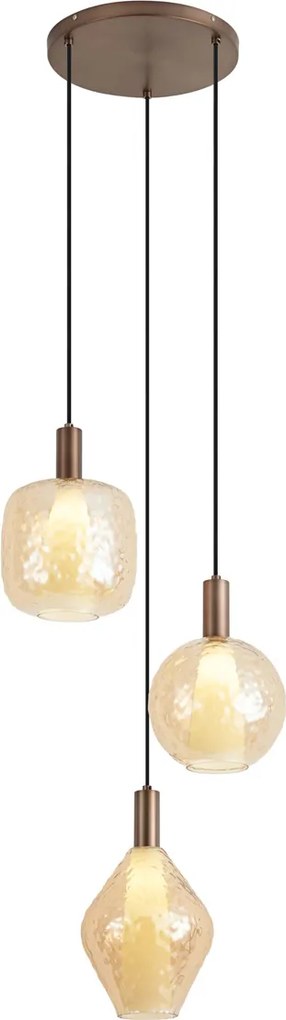 Design függőlámpa sötét bronz 3-lámpás - Ard
