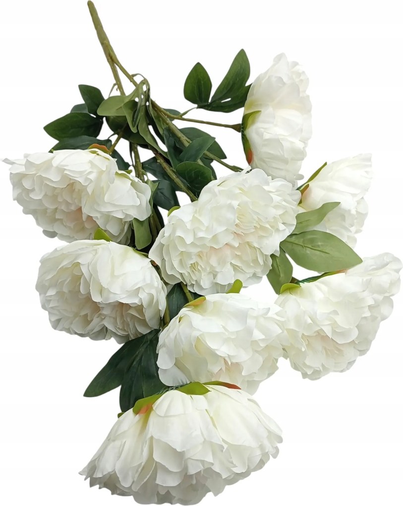 Mű Bazsarózsa Nagy Csokor Kompozíció Váza Dekoráció Minőségi XXL 70CM