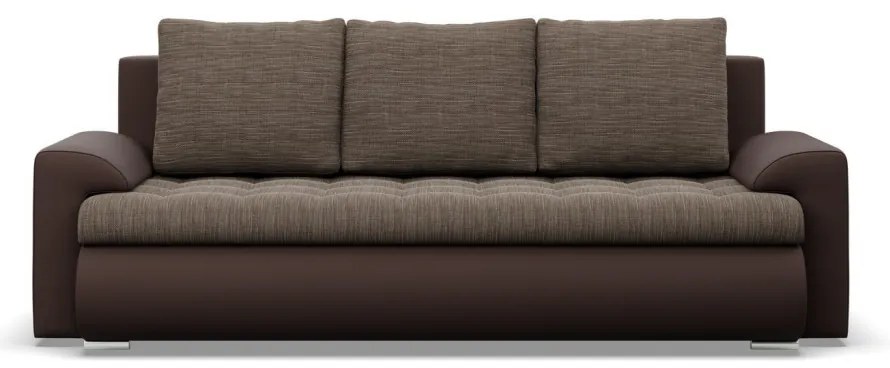 Tokio kanapéágy, fonott + műbőr, barna