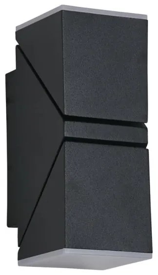 Searchlight 36170BK - MONTANA kültéri LED fali lámpatest 2xLED/6W/230V IP44