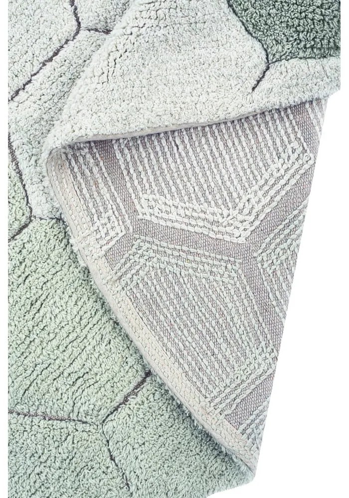 Világoszöld mosható kézi szövésű pamut kerek szőnyeg ø 140 cm Honeycomb Blue Sage – Lorena Canals