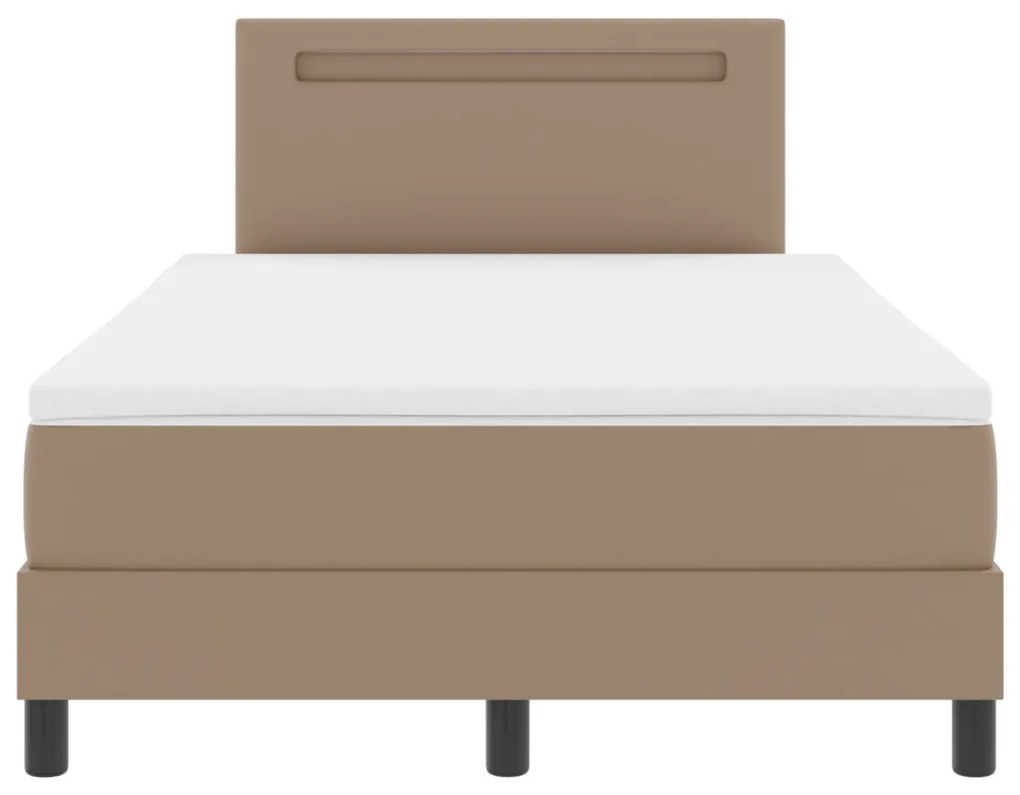 Ágykeret matraccal matracmal Cappuccino 120 x 200 cm Műbőr