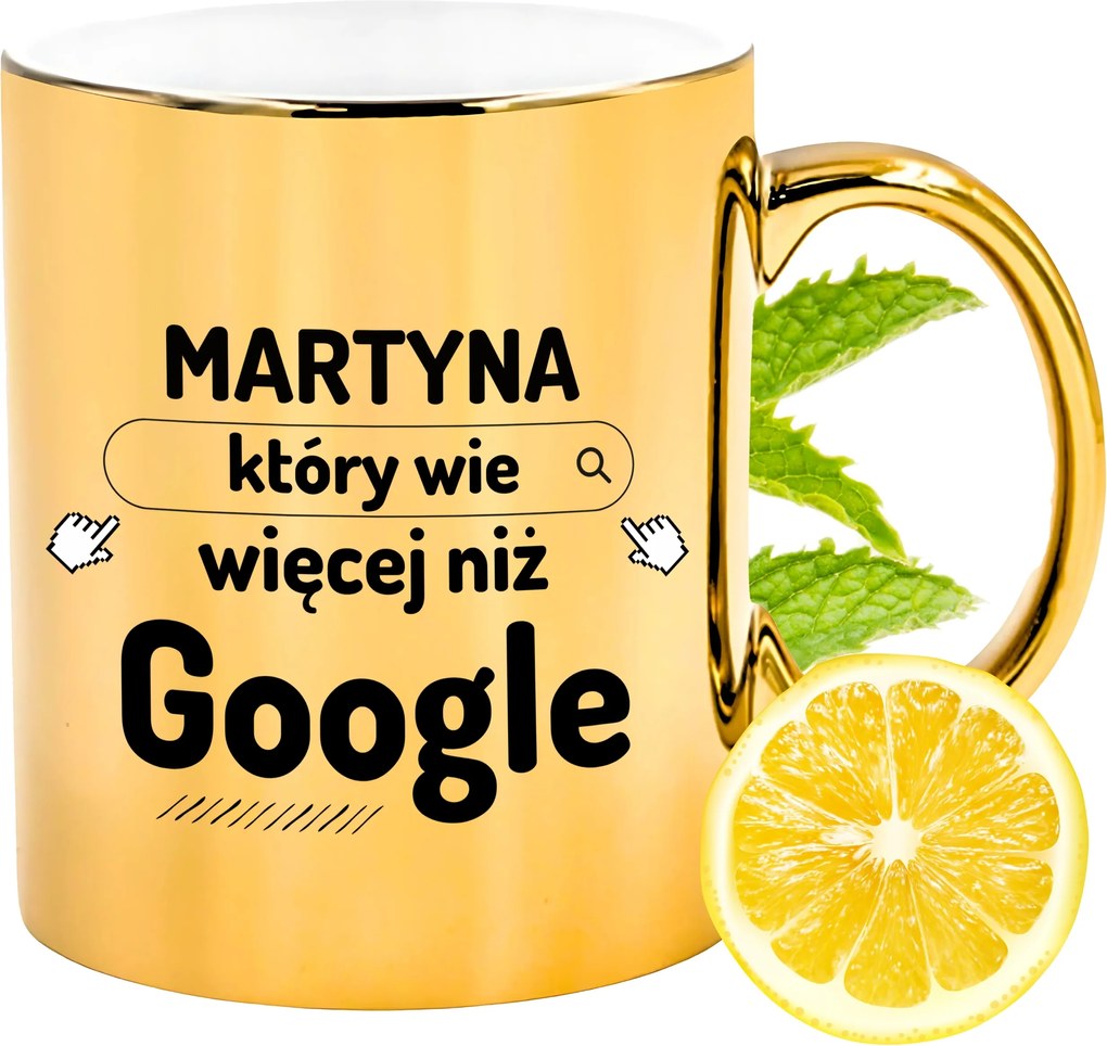 Prémium Arany Csillogó Bögre Martina Ajándék Nyomtatott Fotóval