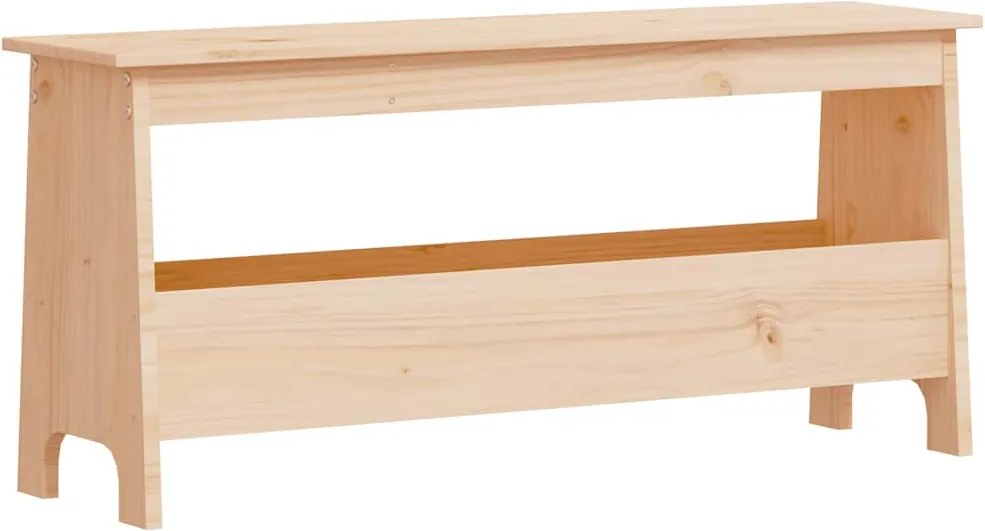 vidaXL tömör fenyőfa előszobai pad 100 x 28 x 45 cm