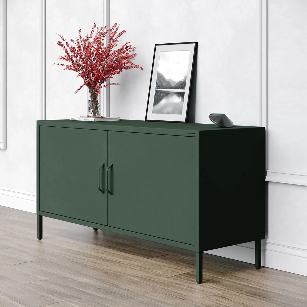 TV-szekrény lábakon ROSA, 1150 x 595 x 400 mm, Modern: palack zöld szín