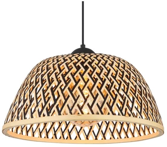 Globo 15767H1 - Csillár zsinóron COLLY 1xE27/15W/230V bambusz