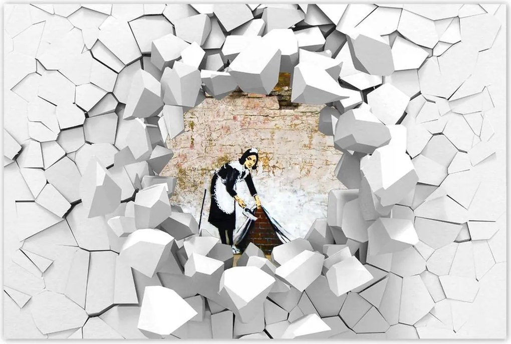Poszterek 90x60 Banksy Takarítónő Grafiti
