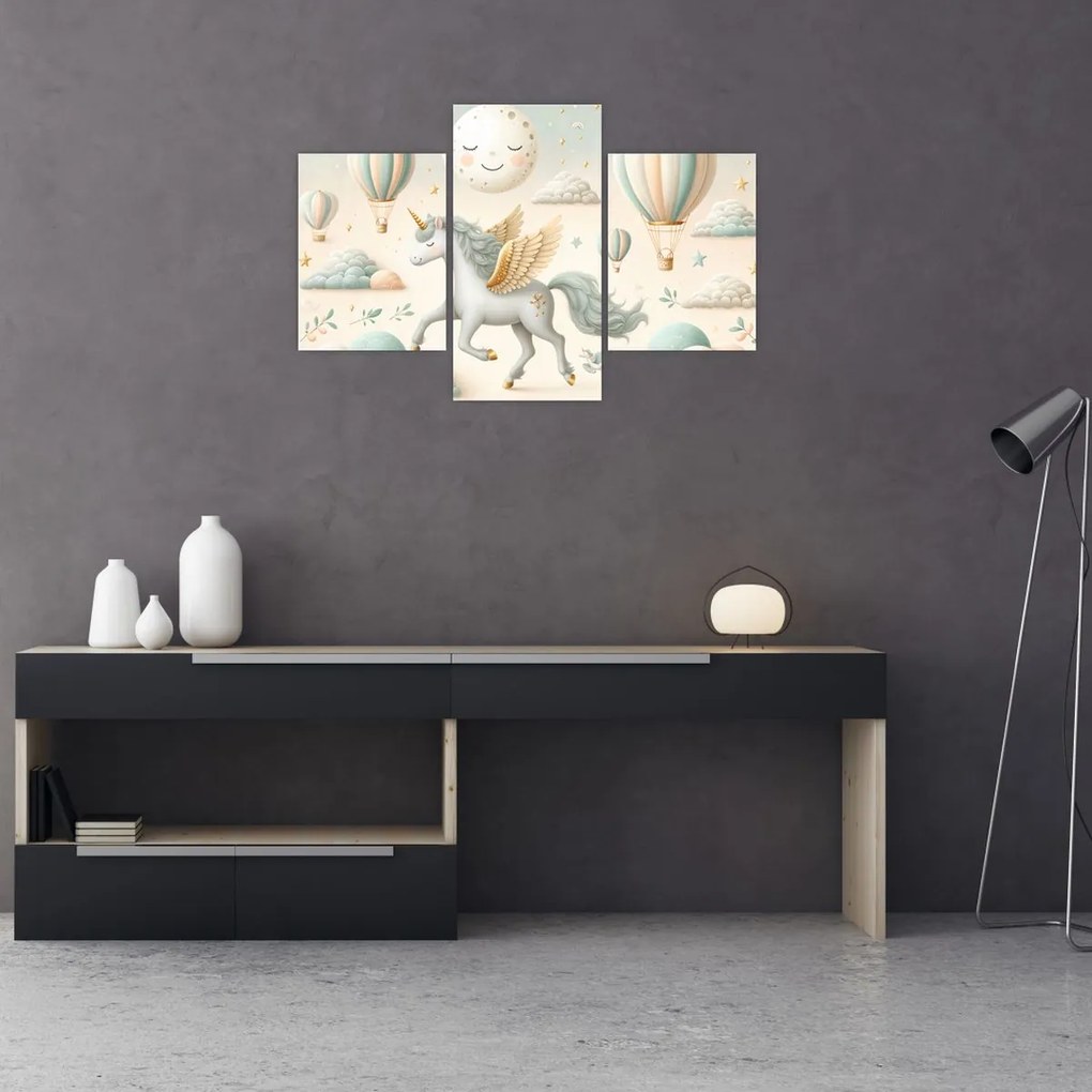 Kép - Boldog egyszarvú (90x60 cm)