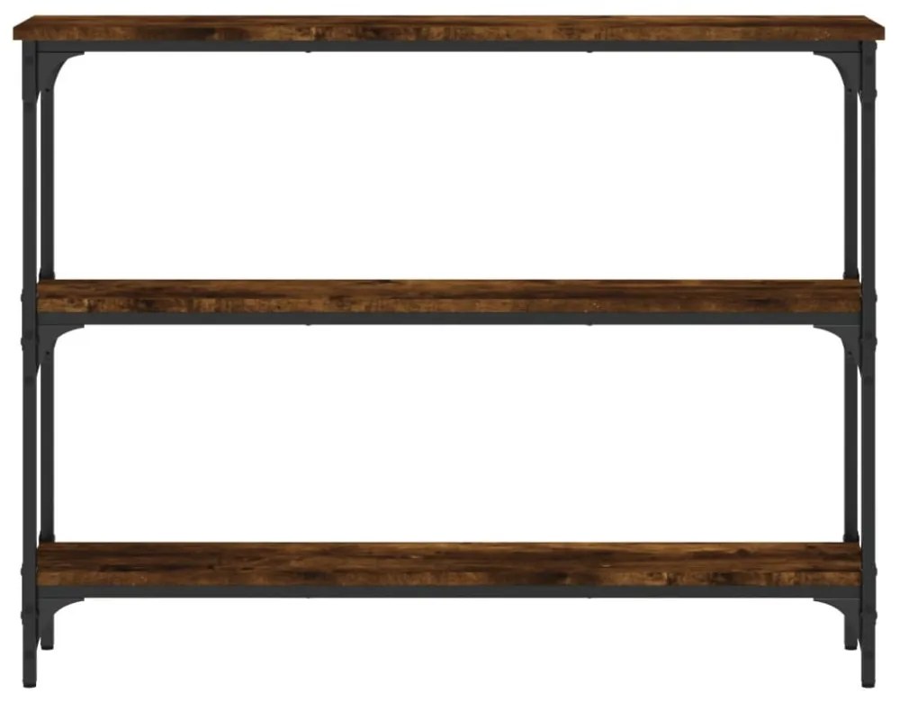 füstös tölgy színű szerelt fa tálalóasztal 100x22,5x75 cm