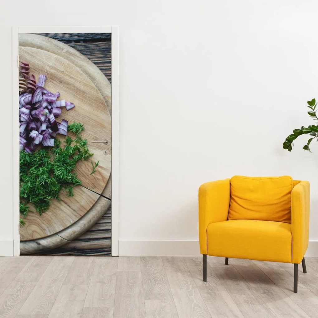 Fotótapéta ajtóra - A konyhapultról (95x205cm)