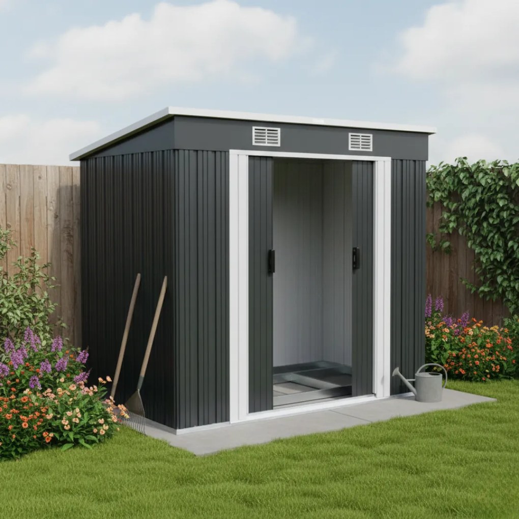 Kerti szerszámosház L, antracit Jurhan