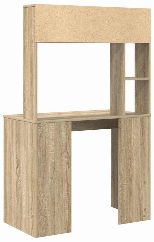 Asztal polcokkal sonoma tölgy 91 x 50 x 149 cm Faanyag