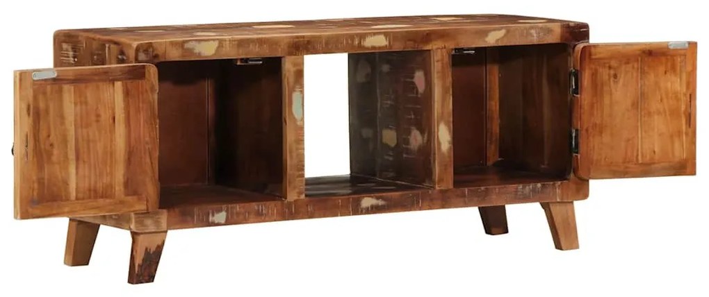 tömör újrahasznosított fa TV-szekrény 105x46x32 cm