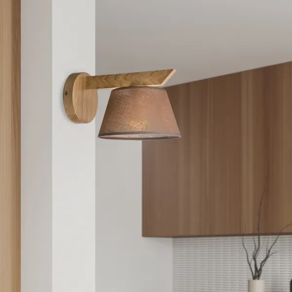 Brilagi - LED Fali lámpa ANTHONY 1xE14/40W/230V tölgy/barna