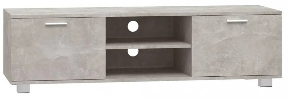 betonszürke szerelt fa TV-szekrény 140 x 40,5 x 35 cm