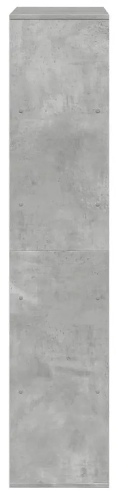 betonszürke szerelt fa térelválasztó 100 x 33 x 156,5 cm