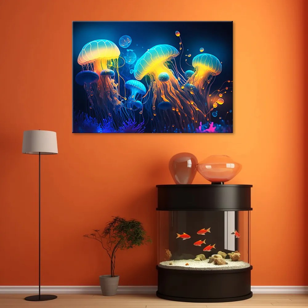 Gario Vászonkép Medúzák a mélyben Méret: 100 x 70 cm