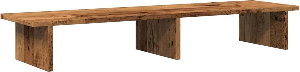 vidaXL antik fa színű szerelt fa monitorállvány 100 x 27 x 15 cm